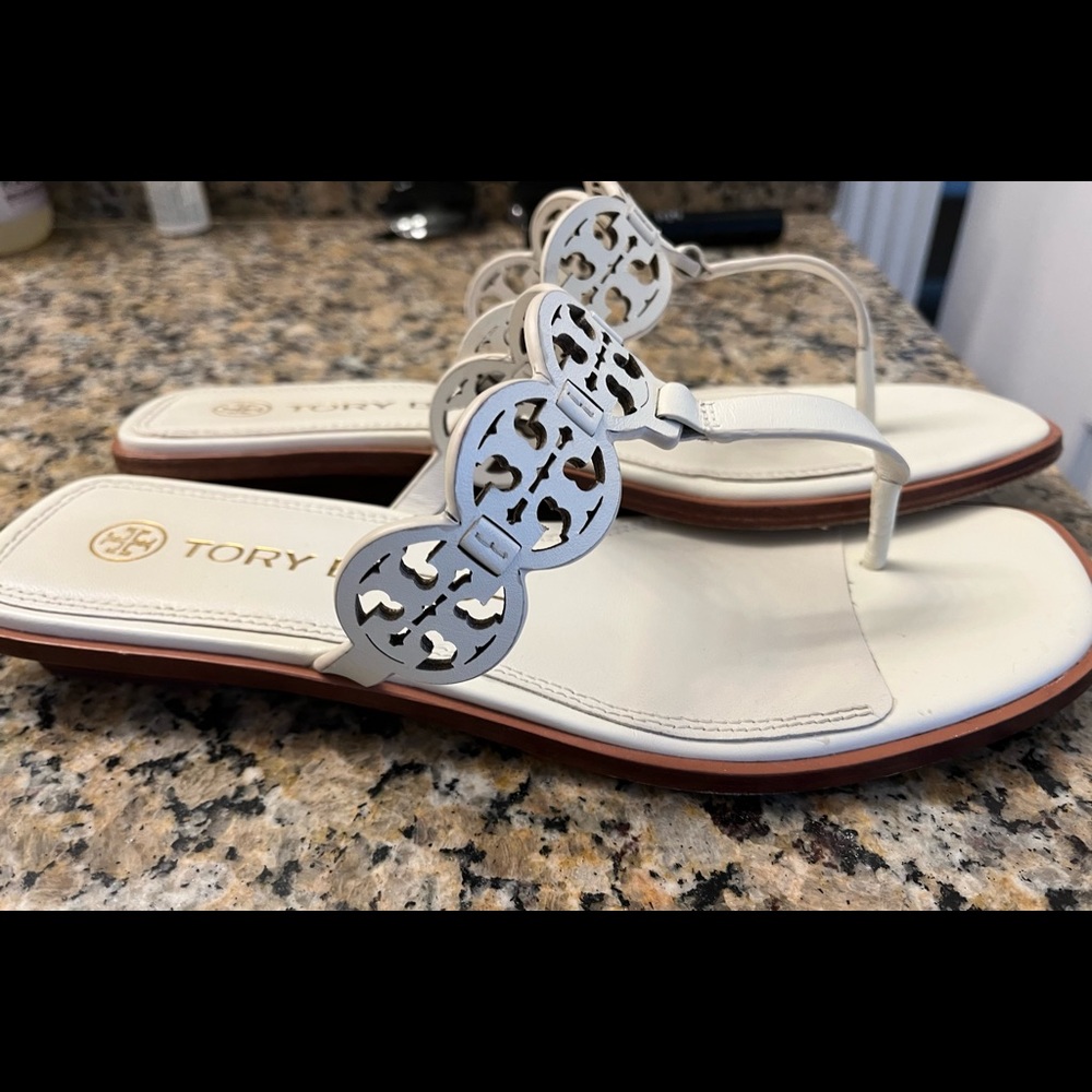Tori Burch white sandal